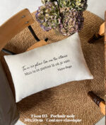 Coussin « Tu n’es plus là où tu étais, mais tu es partout là où je suis » – Citation Victor Hugo – Image 7